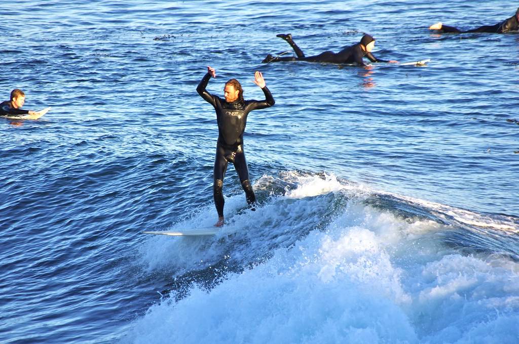 Surfers near Santa Cruz Point