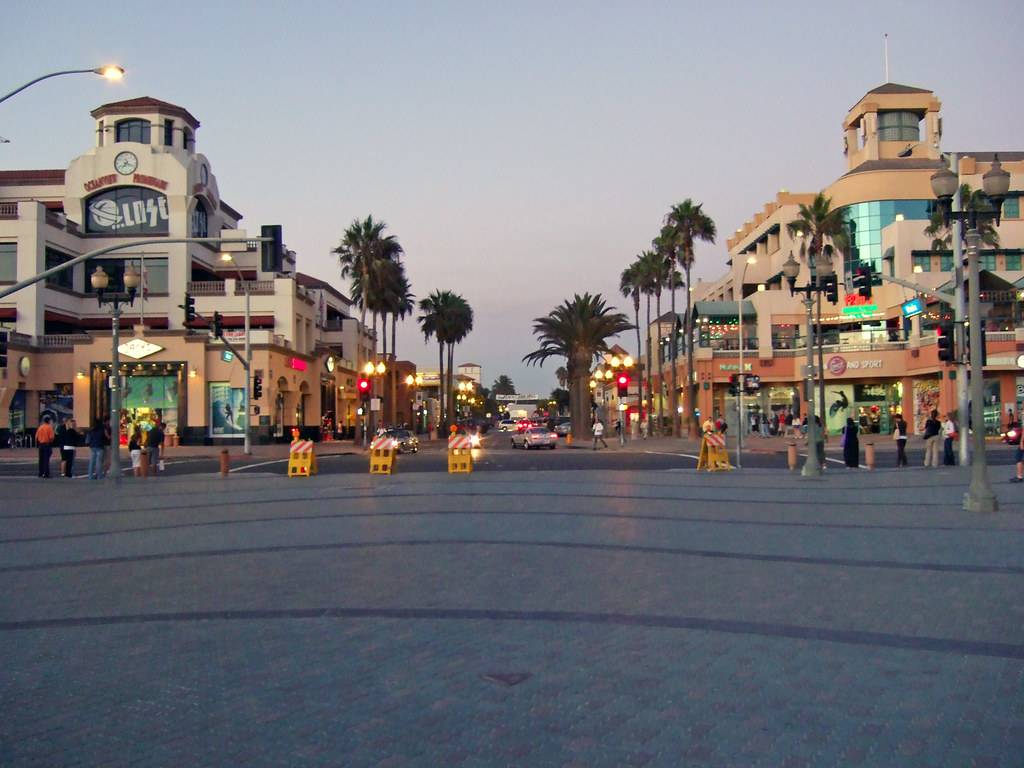 Main Street of Huntington Beach from the pier